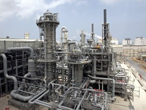 A gas production facility is seen at Ras Laffan, Qatar.