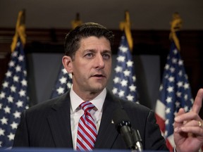 House Speaker Paul Ryan of Wis. speaks at a news conference at the Republican National Committee Headquarters on Capitol Hill in Washington, Tuesday, July 18, 2017. Ryan said he would like to see the Senate "move on something" after the collapse of GOP plan to repeal and replace the health care law. (AP Photo/Andrew Harnik)