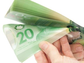 The Canadian dollar spiked to almost 81 cents Friday.