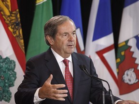 Canada's ambassador to the U.S. David MacNaughton speaks during a press conference at the Council of Federation meetings in Edmonton Alta, on Tuesday July 18, 2017. THE CANADIAN PRESS/Jason Franson