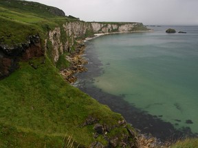 The Irish coastline...