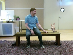 A prototype of Disney Research's Magic Bench