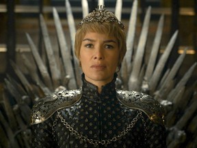 FILE - This file image released by HBO shows Lena Headey as Cersei Lannister in a scene from "Game of Thrones." In the eagerly-awaited season 7 premiere of HBO's hit TV series, "Game of Thrones," Lannister and Jon Snow learned some tough lessons about the importance of managing resources. (HBO via AP, File)
