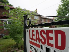 A leased home in Toronto's west-end is shown on June 20, 2017. THE CANADIAN PRESS/Graeme Roy