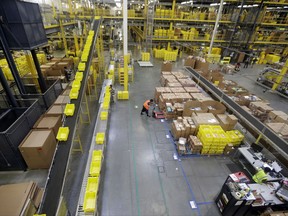 Amazon employees are keeping busy.
