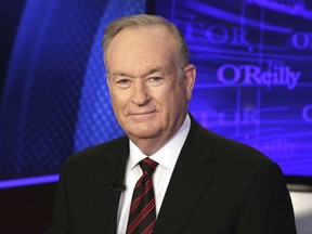 FILE - In this Oct. 1, 2015, file photo, Bill O'Reilly of the Fox News Channel program "The O'Reilly Factor," poses for photos in New York. The ousted Fox News Channel star launched an experimental video comeback with a daily online show. The initial half-hour was posted Wednesday, Aug. 9, 2017, for O'Reilly's premium subscribers. (AP Photo/Richard Drew, File)