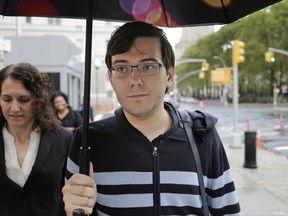 Martin Shkreli arrives at federal court in New York, Friday, Aug. 4, 2017.