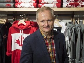Roots President Jim Gabel poses for a portrait inside the new Roots 'Cabin' store at Yorkdale Shopping Centre in Toronto.