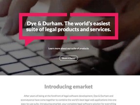 The Dye & Durham website