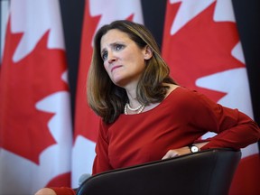 Foreign Affairs Minister Chrystia Freeland discusses modernizing NAFTA at public forum at the University of Ottawa on Aug. 14.