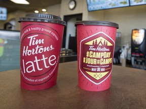 Same-store sales at Tim’s slipped 0.8 per cent.