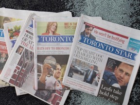 Torstar Corp revenue fell 9 per cent to $161.8 million from $177.91 million, largely due to a drop in print advertising revenue.