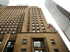 The Bank of Nova Scotia building in Toronto's financial district