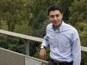 In this undated photo provided by Vittoria Durazzano, 22-year old Andrea Guerini Rocco poses for a photo in London, making plans to start a master's in economics at New York's Columbia University this year. Rocco turned down an offer from the London School of Economics, (LSE) because of the imminent British Brexit split with Europe, and he's not alone as many foreign students are making new plans. (Vittoria Durazzano via AP)