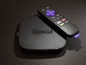 File - This Nov. 16, 2016, file photo shows the Roku Premiere streaming TV device in New York. Video streaming pioneer Roku hopes to raise just over $252 million in an initial public offering as it tries to expand into more households. The Los Gatos, Calif., company on Monday, Sept. 18, 2017, said it would offer about 18 million shares of stock at $14 apiece. (AP Photo/File)
