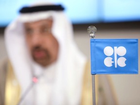 Khalid Bin Abdulaziz Al-Falih, Saudi Arabia's energy minister and president of OPEC, speaks during a news conference in May.