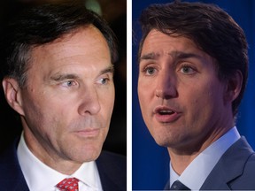 Prime Minister Justin Trudeau, right, and his finance minister Bill Morneau.