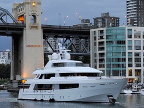 A luxury yacht in Vancouver.