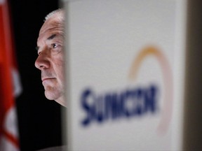 Suncor Energy Inc. president and CEO Steve Williams waits to address the company's annual meeting in Calgary, Thursday, April 27, 2017. The head of Suncor Energy Inc. said Thursday that the company's focus on reliability and cost reduction is paying off in an era of ample oil supplies. THE CANADIAN PRESS/Jeff McIntosh