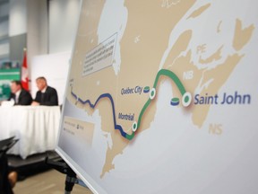 Calgary-based TransCanada announced it would not proceed with its massive 1.1-million-barrels-per-day oil pipeline between Alberta and New Brunswick.