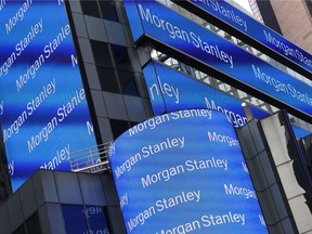 This Wednesday, March 1, 2017, photo shows the Morgan Stanley headquarters in New York. Morgan Stanley reports earnings, Tuesday, Oct. 17, 2017. (AP Photo/Mark Lennihan)