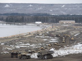 The Site C Dam location is seen along the Peace River in Fort St. John, B.C., Tuesday, April 18, 2017. THE CANADIAN PRESS/Jonathan Hayward