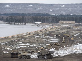 The Site C Dam location is seen along the Peace River in Fort St. John, B.C.