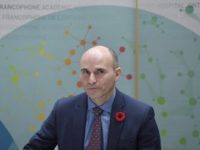 Minister of Families, Children and Social Development Jean-Yves Duclos looks on at the end of a press conference in Ottawa on Thursday, Nov. 9, 2017. The federal government will unveil its highly-anticipated national housing strategy today with the Liberals looking to ease Canadians concerns of being priced out of the market.THE CANADIAN PRESS/Justin Tang