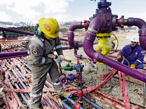 Encana's natural gas production fell 29 per cent, but liquids production, which includes high-value oil and condensate, grew nine per cent.