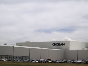 FILE - This June 10, 2013 file photo shows the Chobani plant near Twin Falls, Idaho. Greek yogurt giant Chobani announced Thursday, Nov. 9, 2017 a $20 million expansion of its world's largest yogurt plant in south-central Idaho to serve as the company's global research and development center. Chobani CEO Hamdi Ulukaya says he's thrilled to begin building a 70,000-square-foot innovation facility in a region he's dubbed the "Silicon Valley of food." (Drew Nash/The Times-News via AP, File)