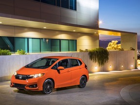 This photo provided by Honda shows the 2018 Honda Fit, a subcompact car with impressive cargo capacity and versatility. This year, the Fit has been updated with more technology, active safety features and driver aids. (Wes Allison/American Honda Motor Co. Inc. via AP)