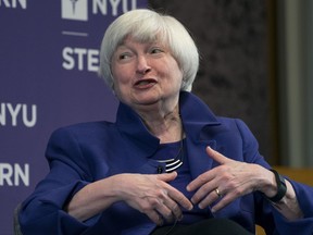 Federal Reserve Chair Janet Yellen participates in a moderated discussion at New York University's Stern School of Business, Tuesday, Nov. 21, 2017, in New York. (AP Photo/Craig Ruttle)