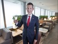 Air Canada's Benjamin Smith, president, Passenger Airlines, at the new lounge at Pearson on Tuesday.
