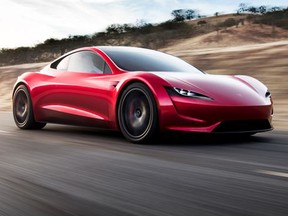 The new Tesla Roadster can go from 0 to 60 miles per hour (100 km per hour) in 1.9 seconds, which would make it the fastest car in general production.