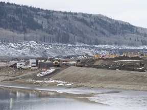 The Site C Dam location on the Peace River in Fort St. John, B.C.