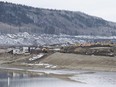The Site C Dam location on the Peace River in Fort St. John, B.C.