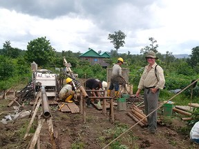 Angkor VP of Exploration Dennis Ouellette supervises the company’s ambitious drilling program at its Okalla property.