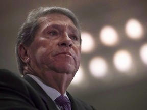 Former CP Rail CEO Hunter Harrison speaks at the Canadian Club in Toronto in 2015.