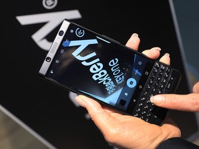 BlackBerry Ltd posted a 24.9 per cent quarterly revenue decline on Wednesday.