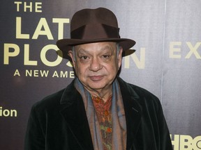FILE - In this Nov. 10, 2015 file photo, Cheech Marin attends the premiere of the HBO documentary, "The Latin Explosion: A New America", in New York. Comedian and legendary stoner Marin performs in a new public service announcement publicizing a California Secretary of State website for budding marijuana entrepreneurs. California on Friday, Dec. 15, 2017, began accepting applications from businesses that want to operate in the state's legal recreational marijuana industry next year.