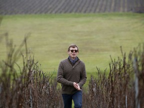 French wine grower Frederic Berthelot walks in his vineyard, in Villevenard, in the Champagne region, eastern France, Wednesday, Dec. 6, 2017. His century-old business decided to start exporting to Britain for the first time just as the country voted to leave the EU. The pound immediately plunged, making imported wine more expensive in Britain. Eighteen months later, Berthelot and his British trading partner are still waiting to find out what rules will govern future trade.