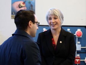 Federal Labour Minister Patty Hajdu is seen at a union facility in Mississauga, Ont., on Friday, Dec. 8, 2017. Hajdu sat down with representatives of Canada's big unions to discuss ongoing negotiations for an updated North American Free Trade Agreement with the U.S. and Mexico.