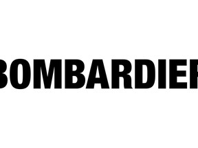 The corporate logo of Bombardier is shown. Bombardier Inc. expects its revenue to grow to between US$17 billion and US$17.5 billion next year.