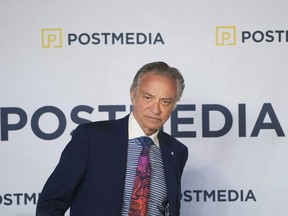 Postmedia CEO Paul Godfrey speaks during the company's annual general meeting in Toronto on Thursday, January 12, 2017. Godfrey says he thinks more Canadian newspapers will close in the next few years but printed news will still exist a decade from now.