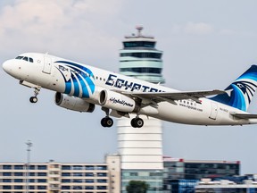 An EgyptAir Airbus A320. The airline has signed a deal to buy 12 Bombardier CS300 aircraft.