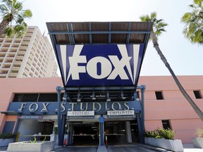 An entrance to a parking garage at 20th Century-Fox studios