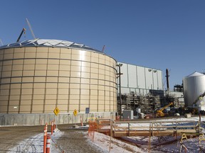 The sulphur recovery unit at North West Redwater Partnership's Sturgeon Refinery is seen west of Fort Saskatchewan, Alberta.