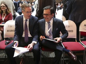 U.S. Trade Representative Robert Lighthizer, left, talks to Mexico's Secretary of Economy Ildefonso Guajardo Villarreal at the eleventh Ministerial Conference of the World Trade Organization in Buenos Aires, Argentina, Monday, Dec. 11, 2017.