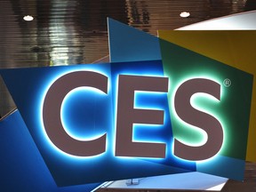 An illuminated CES sign is seen inside of the Las Vegas Convention Center ahead of the opening of the 2018 Consumer Electronics Show in Las Vegas on January 6, 2018.