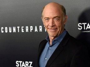 J.K. Simmons, star of the new Starz series "Counterpart," poses at the premiere of the series at the Directors Guild of America on Wednesday, Jan. 10, 2018, in Los Angeles.